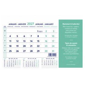 Calendrier tapis de souris 2027 Brepols – 23 x 18 cm