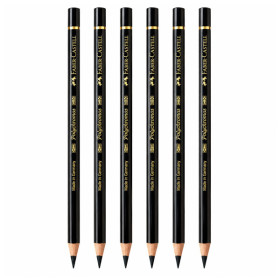 Lot de 6 crayons de couleur Polychromos Noir 199 – Faber-Castell