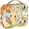 Coffret de 4 puzzles évolutifs – 6, 9, 12 et 16 pièces – Janod
