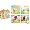 Coffret de 4 puzzles évolutifs – 6, 9, 12 et 16 pièces – Janod