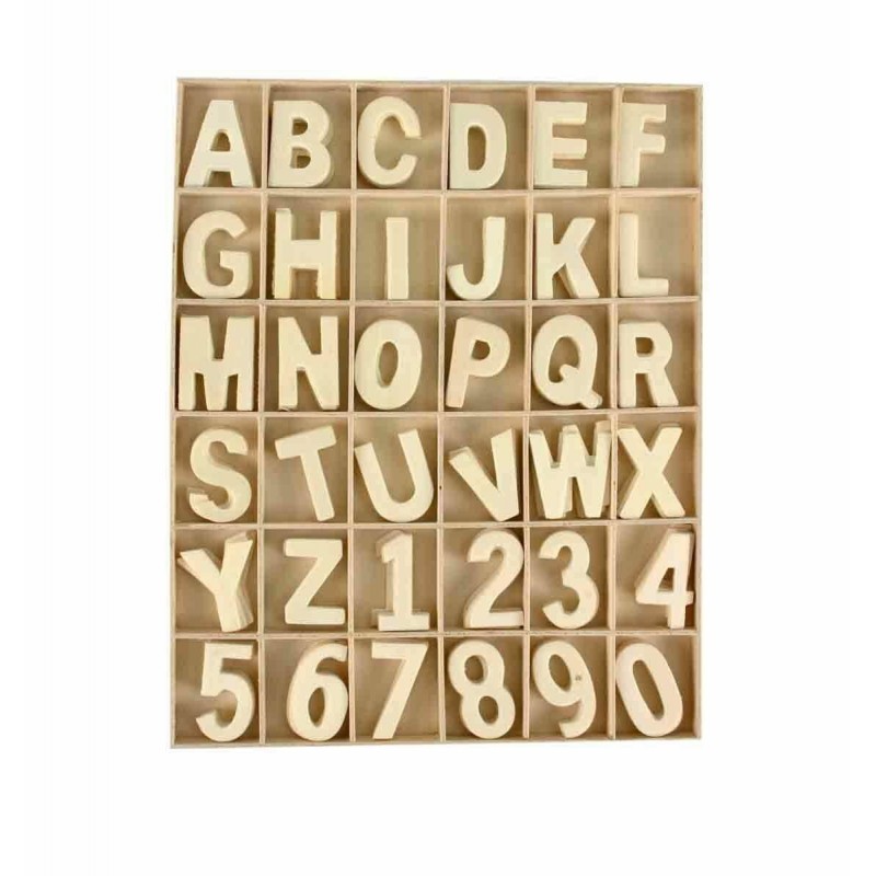 COFFRET CHIFFRE ET LETTRE BOIS 180 PIÈCES - CTOP