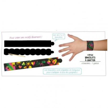 4 Bracelets A Gratter + 1 Grattoir - Ctop | Surdiscount