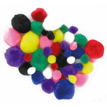 48 Pompons Décoratives 1,5-3,5 Cm Effet 3D - Ctop pas cher