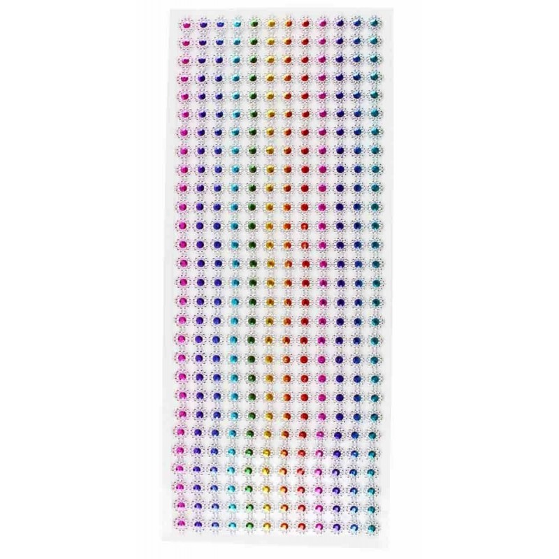 STRASS FACETTE BANDE MULTICOLORE 8 MM - CTOP
