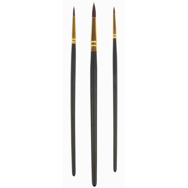 LOT DE 3 PINCEAUX R0NDS 2-6-12 - CTOP