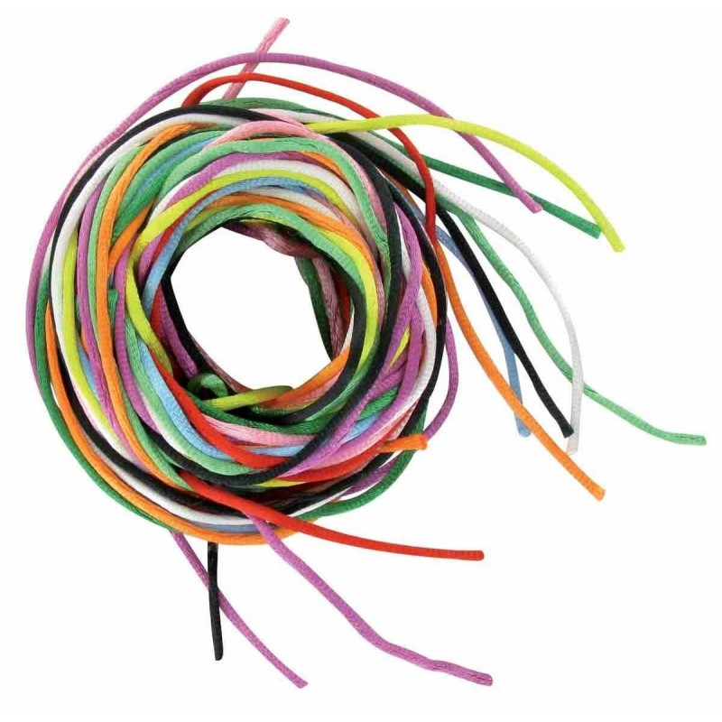 photo-Fils - Satin - Pour bijoux - Assortiment de couleur - 2m longueur - CTOP