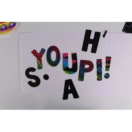 Alphabet Stickers A Gratter 68 Pièces - Ctop | Surdiscount