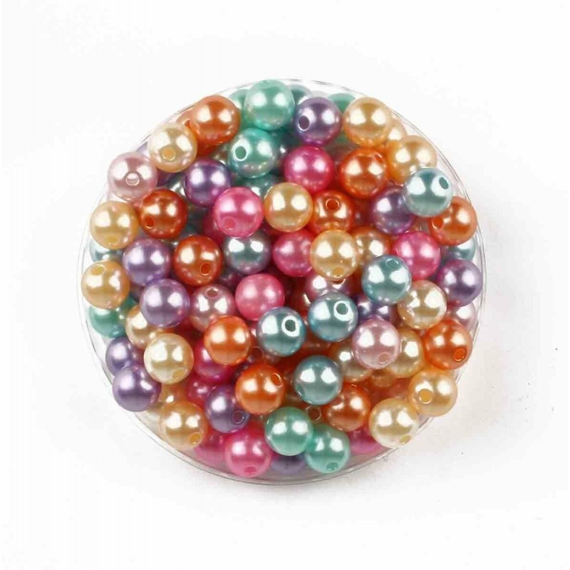 PERLE PLASTIQUE NACRE ASSORTIMENT PASTEL - JOVI