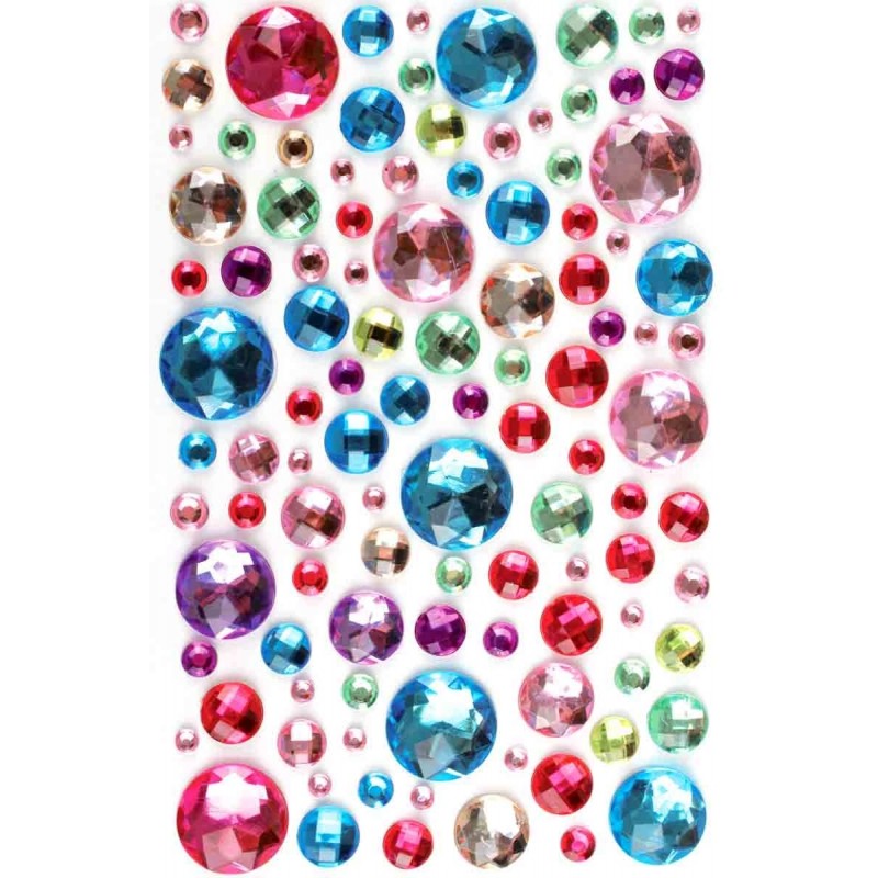 106 Strass Adhésifs Cristal Ronds - Ctop pas cher