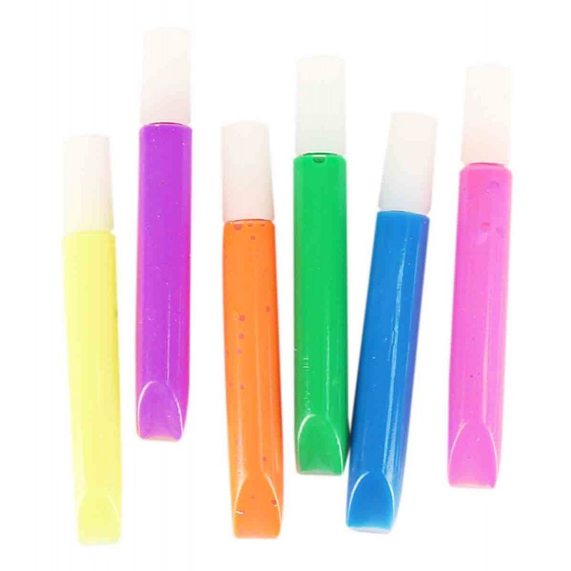 6 STYLOS PEINTURE 3D COULEURS FLUO - CTOP