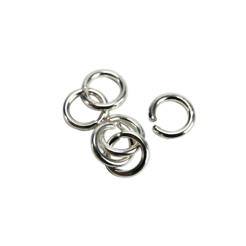 photo-Anneaux de liaison - Ronds - Pour bijoux et perles - 7mm diamètre - Sachet de 100