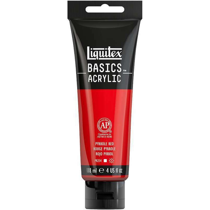 photo-Peinture acrylique - Rouge pyrrole - 321 - Liquitex Basics acrylic - Tube 118ml