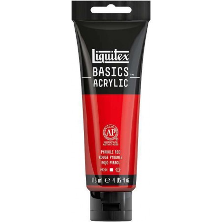 photo-Peinture acrylique - Rouge pyrrole - 321 - Liquitex Basics acrylic - Tube 118ml