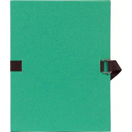 photo-Chemise à sangle - Vert clair - Dos extensible - 24x32cm - Carton - Classement - Exacompta
