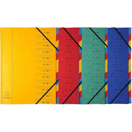 Trieur 7 Compartiments Rouge - Exacompta | Surdiscount