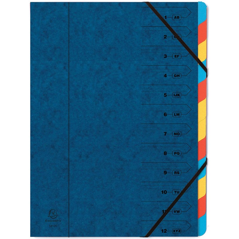 TRIEUR 12 COMPARTIMENTS BLEU 54122E - EXACOMPTA