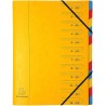 Trieur 12 Compartiments Jaune - Exacompta pas cher