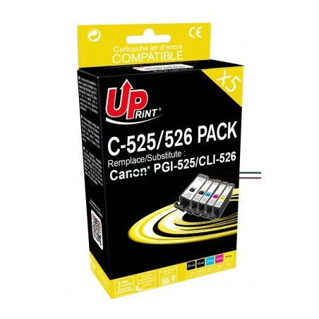 Lot De 10 Cartouches D'encre Compatibles Canon PGI-525 CLI-526 - Pour Pixma MG, MX, IP, IX Séries