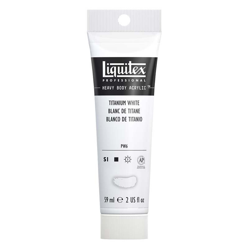photo-Peinture acrylique - Blanc de Titane - 432 - Liquitex - Heavy Body - Tube 59ml