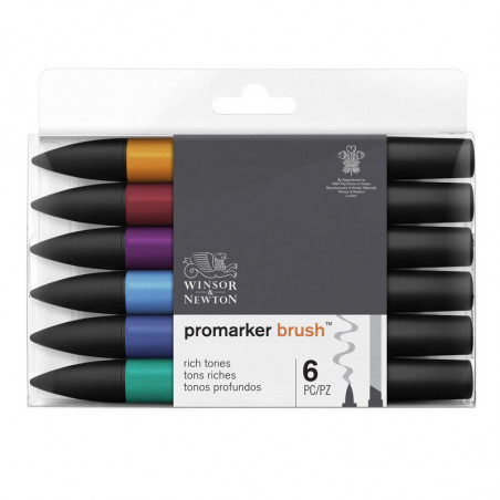 photo-Feutres - Promarker Brush - 6 couleurs - Winsor et Newton - Dessin - Illustration