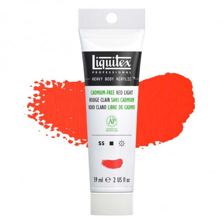 Peinture Acrylique en tube - rouge clair sans cadmium - Liquitex Heavy Body pas cher