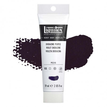 Peinture Acrylique en tube - violet dioxazine - Liquitex Heavy Body pas cher