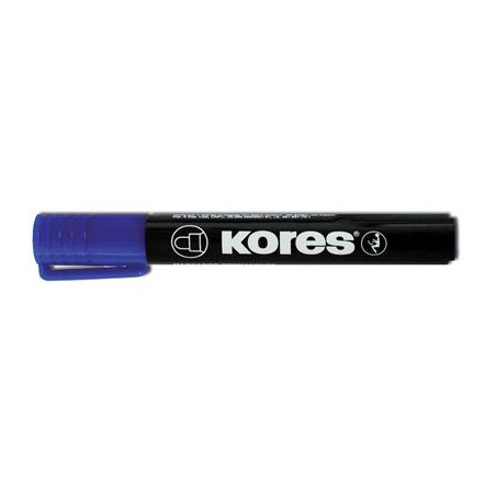 MARQUEUR PERMANENT KORES BISEAUTE BLEU