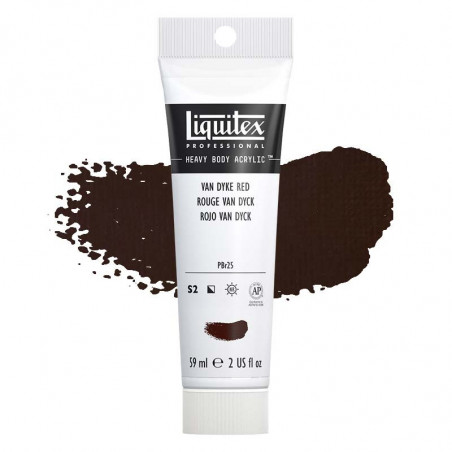 Peinture Acrylique en tube - rouge van dyck - Liquitex Heavy Body pas cher