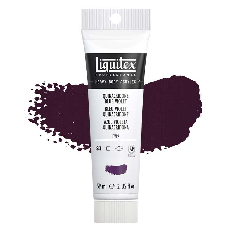 Peinture Acrylique en tube - violet bleu quinacridone - Liquitex Heavy Body pas cher