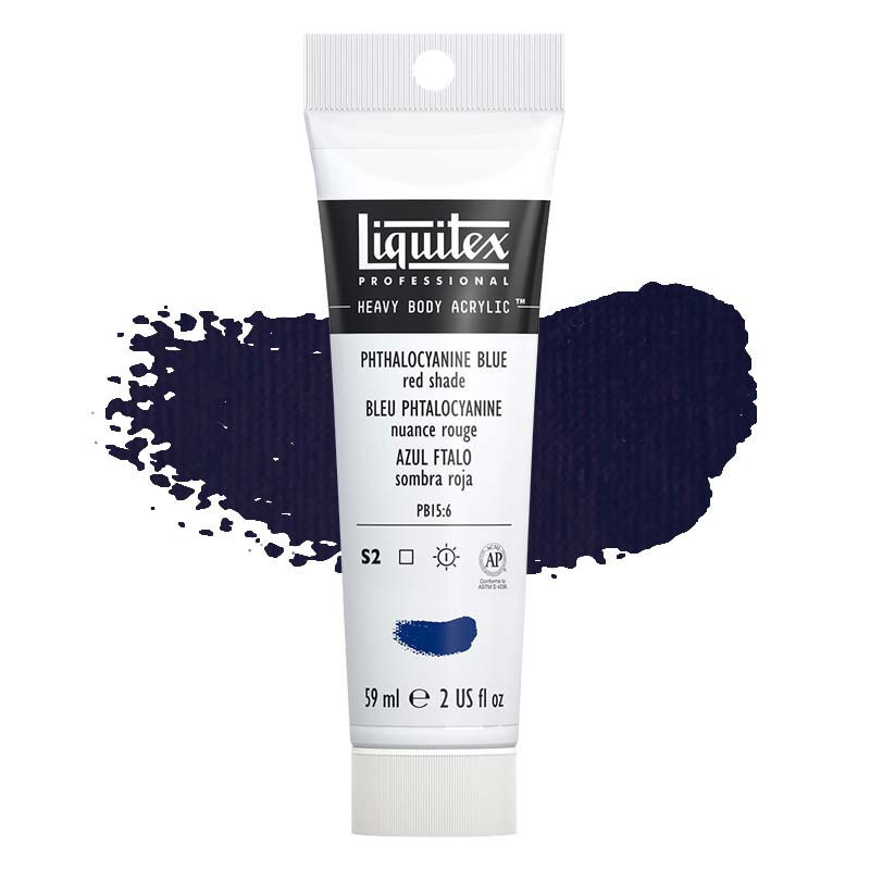 Peinture Acrylique en tube - bleu phtalocyanine nuance rouge - Liquitex Heavy Body pas cher