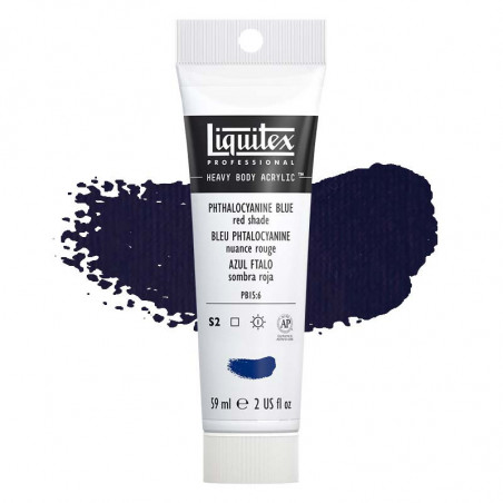 Peinture Acrylique en tube - bleu phtalocyanine nuance rouge - Liquitex Heavy Body pas cher
