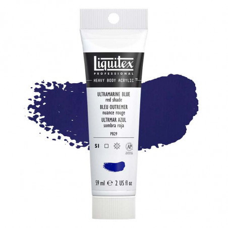 Peinture Acrylique en tube - bleu outremer nuance rouge - Liquitex Heavy Body pas cher