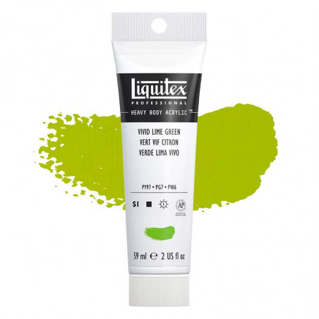 Peinture Acrylique en tube - vert vif citron - Liquitex Heavy Body pas cher