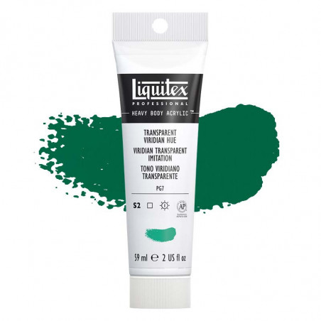 Peinture Acrylique en tube - viridian transparent imitation - Liquitex Heavy Body pas cher