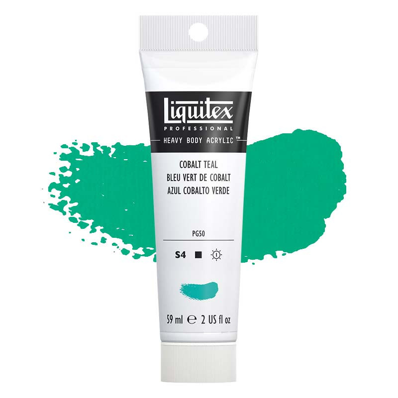Peinture Acrylique en tube - bleu vert de cobalt - Liquitex Heavy Body pas cher