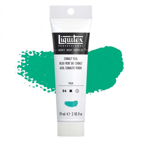 Peinture Acrylique en tube - bleu vert de cobalt - Liquitex Heavy Body pas cher
