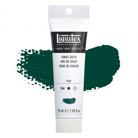 Peinture Acrylique en tube - vert cobalt - Liquitex Heavy Body pas cher