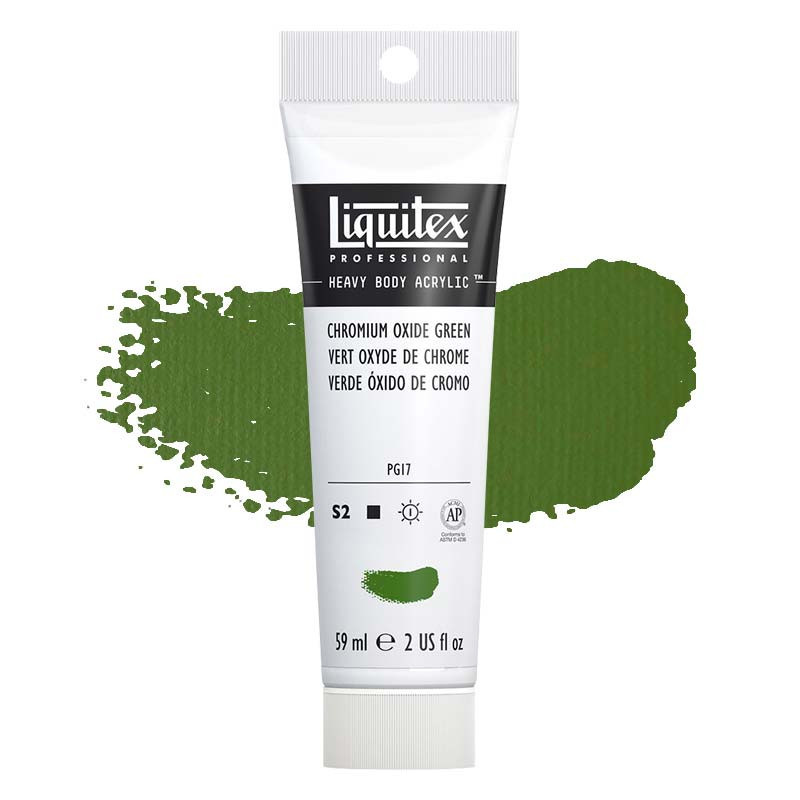 Peinture Acrylique en tube - vert oxyde de chrome - Liquitex Heavy Body pas cher