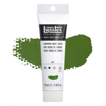 Peinture Acrylique en tube - vert oxyde de chrome - Liquitex Heavy Body pas cher