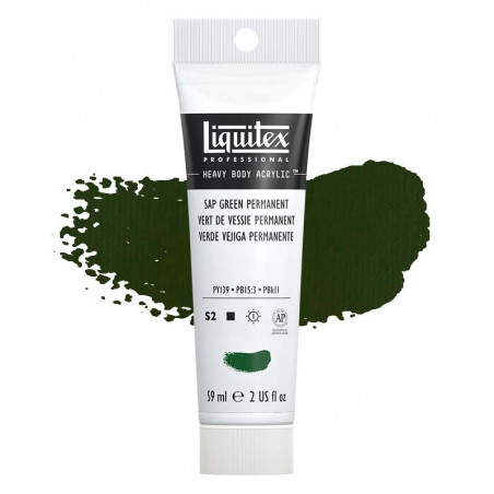 Peinture Acrylique en tube - vert de vessie permanent - Liquitex Heavy Body pas cher