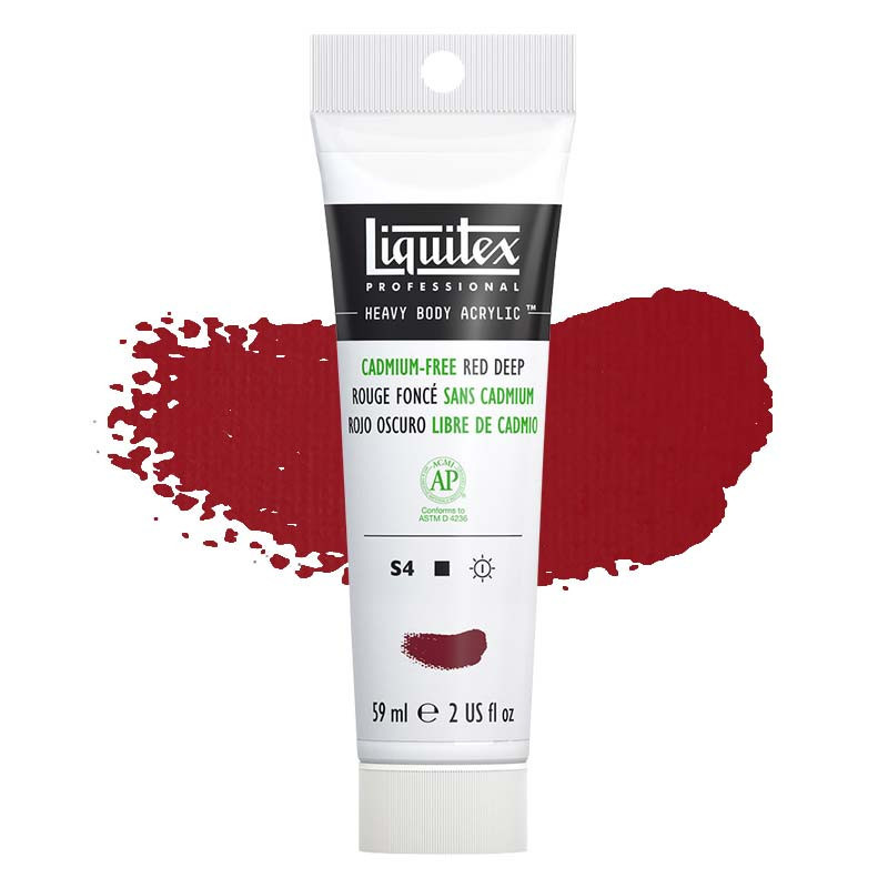 Peinture Acrylique en tube - rouge fonce sans cadmium - Liquitex Heavy Body pas cher