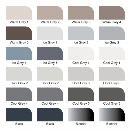 Acheter Trousse Promarker - 24 Feutres noir et gris - Winsor et Newton