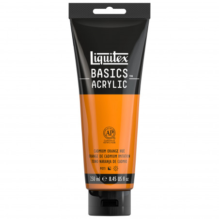 Peinture Acrylique en tube - orange de cadmium - Liquitex Basics pas cher