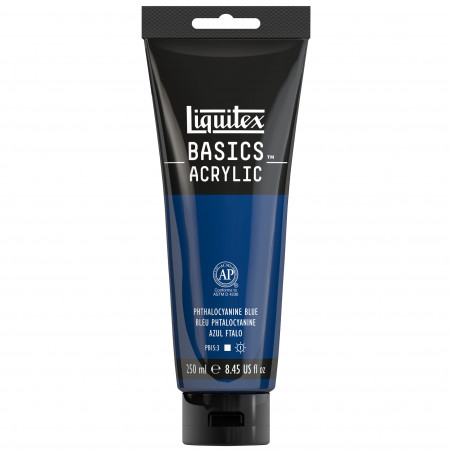 Peinture Acrylique en tube - bleu phtalocyanine - Liquitex Basics pas cher-13362