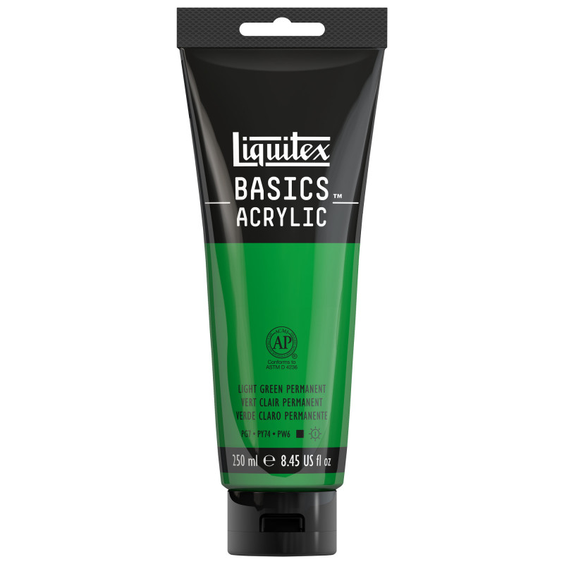 Peinture Acrylique en tube - vert clair permanent - Liquitex Basics pas cher