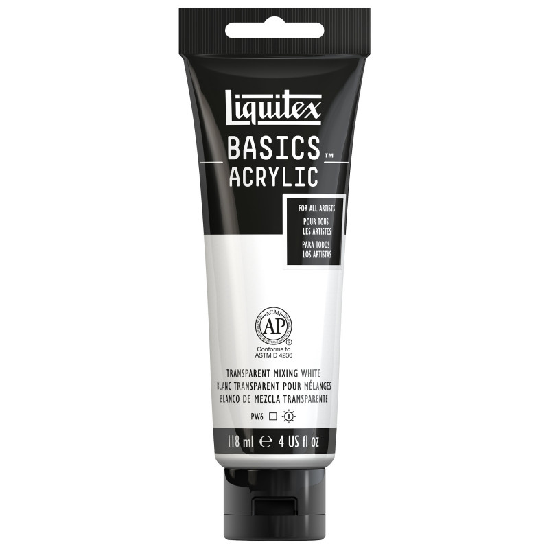 photo-Peinture acrylique - Blanc transparent pour mélanges - 430 - Liquitex Basics acrylic - Tube 118ml