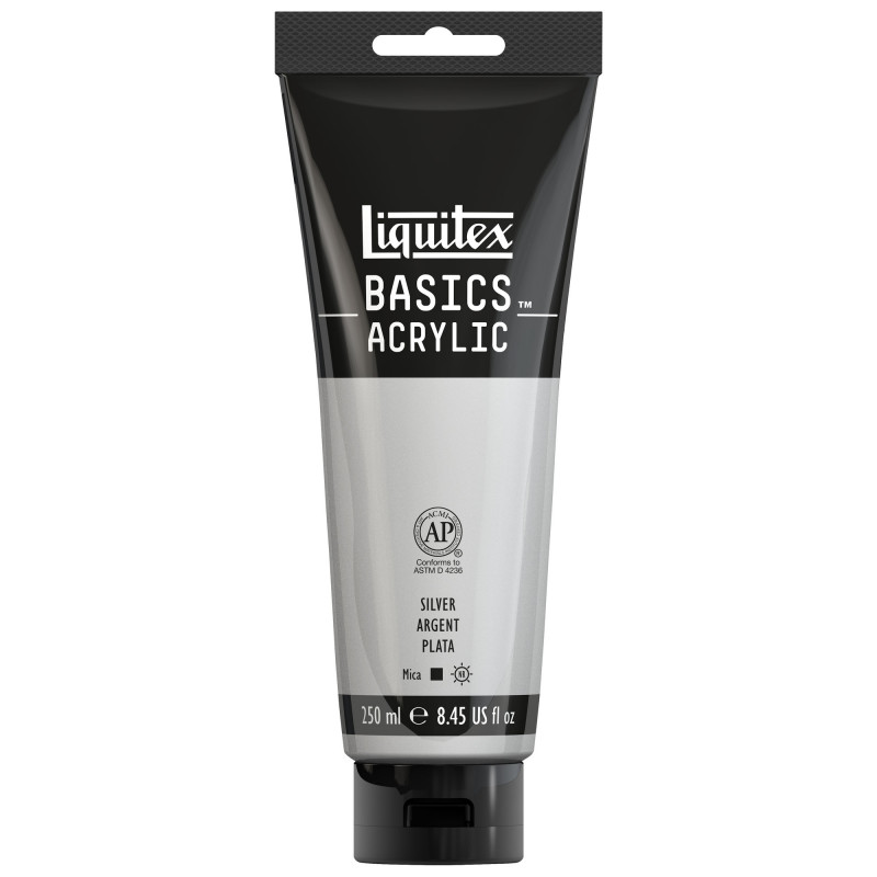 Peinture Acrylique en tube - argent - Liquitex Basics pas cher-13396