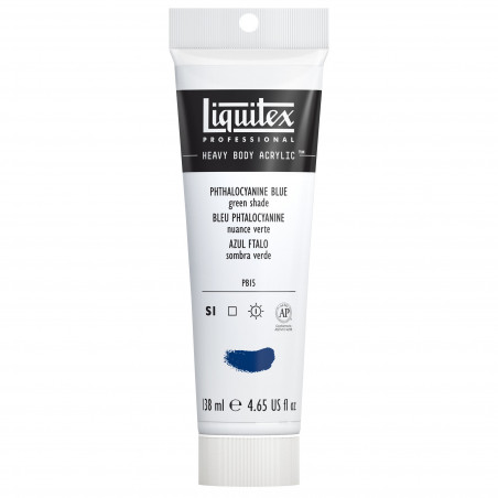 photo-Peinture acrylique - Bleu phtalo nuance verte - 316 - Liquitex Heavy Body - Tube de 138ml