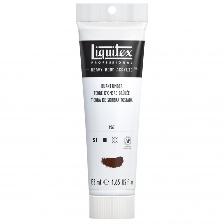 photo-Peinture acrylique - Terre ombre brûlée - 128 - Liquitex Heavy Body - Tube de 138ml