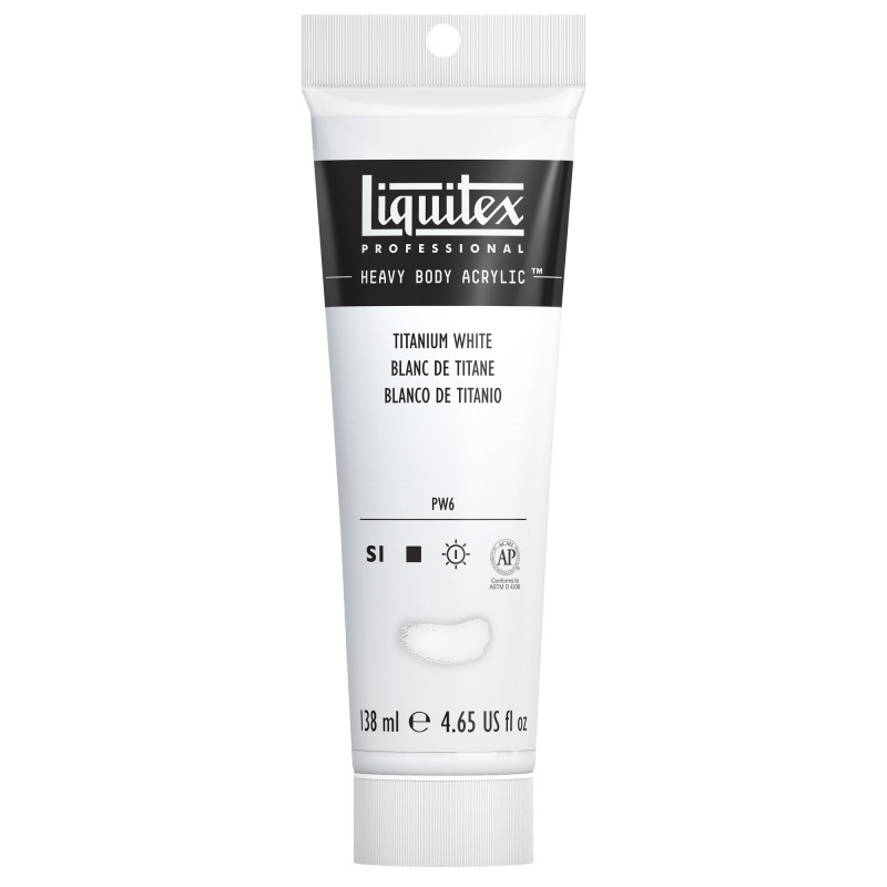 photo-Peinture acrylique - Blanc de titane - 432 - Liquitex Heavy Body - Tube de 138ml